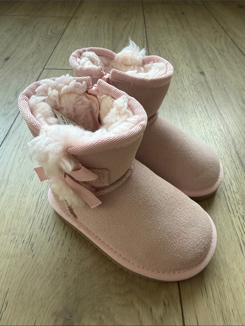 Koolaburra by UGG Kids Pink Faux-Shearling Bow Boots Toddler Girls 5